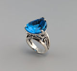 Swiss Blue Topaz Sterling Silver Ring