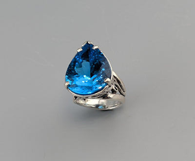 Swiss Blue Topaz Sterling Silver Ring