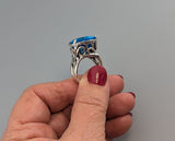 Swiss Blue Topaz Sterling Silver Ring