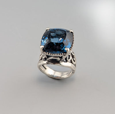 London Blue Topaz Sterling Silver Ring