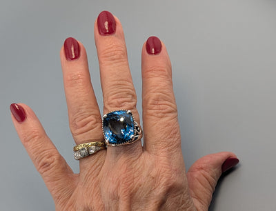 London Blue Topaz Sterling Silver Ring