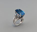 Swiss Blue Topaz Sterling Silver Ring