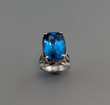 Swiss Blue Topaz Sterling Silver Ring