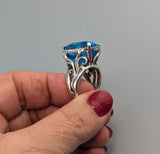 Swiss Blue Topaz Sterling Silver Ring