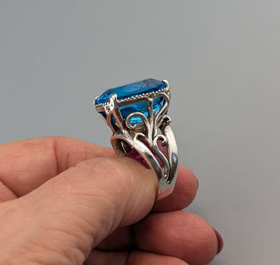 Swiss Blue Topaz Sterling Silver Ring