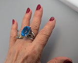 Swiss Blue Topaz Sterling Silver Ring