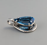 Swiss Blue Topaz Sterling Silver Pendant