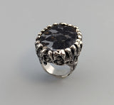 Pallasite, Sterling Silver Large Ring