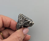 Pallasite, Sterling Silver Large Ring