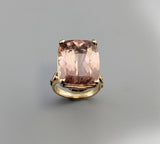 Morganite 14kt Gold Ring with Diamonds