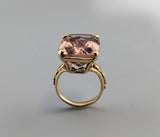 Morganite 14kt Gold Ring with Diamonds