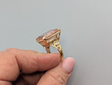 Morganite 14kt Gold Ring with Diamonds