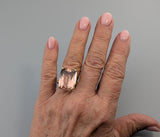 Morganite 14kt Gold Ring with Diamonds