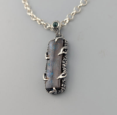 Yowah Boulder Opal Sterling Silver Pendant