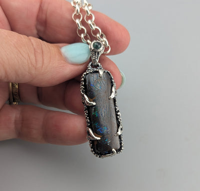 Yowah Boulder Opal Sterling Silver Pendant