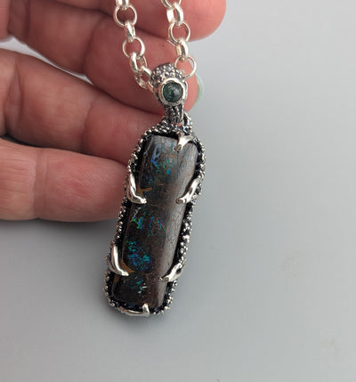 Yowah Boulder Opal Sterling Silver Pendant