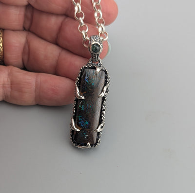 Yowah Boulder Opal Sterling Silver Pendant