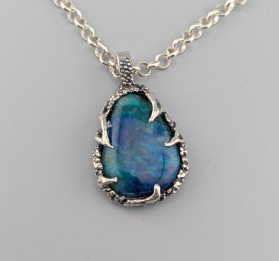 Shattuckite Sterling Silver Pendant
