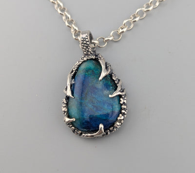 Shattuckite Sterling Silver Pendant