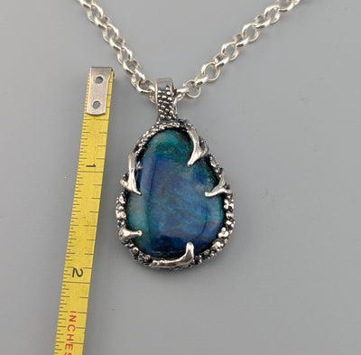 Shattuckite Sterling Silver Pendant