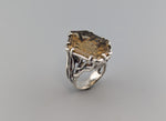 Fancy Cut Citrine Sterling Silver Ring