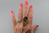 Fancy Cut Citrine Sterling Silver Ring