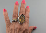 Fancy Cut Citrine Sterling Silver Ring