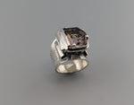 Fancy Cut Ametrine Sterling Silver Wide Band Ring