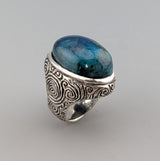 Large Shattuckite Sterling Silver Ring