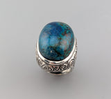 Large Shattuckite Sterling Silver Ring