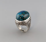 Large Shattuckite Sterling Silver Ring