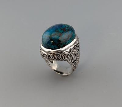 Large Shattuckite Sterling Silver Ring