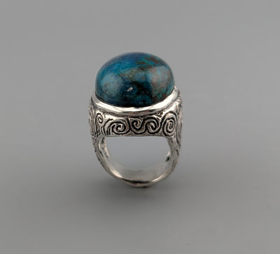 Large Shattuckite Sterling Silver Ring