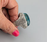 Large Shattuckite Sterling Silver Ring
