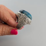 Large Shattuckite Sterling Silver Ring