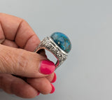 Large Shattuckite Sterling Silver Ring