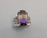 Fine Ametrine, Sterling Silver Lacy Ring