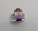 Fine Ametrine, Sterling Silver Lacy Ring