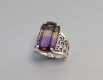 Fine Ametrine, Sterling Silver Lacy Ring