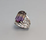 Fine Ametrine, Sterling Silver Lacy Ring