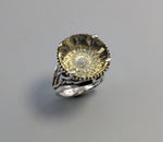Fantasy Cut Citrine, Sterling Silver Ring