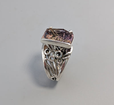 Fantasy Cut Ametrine, Sterling Silver Ring
