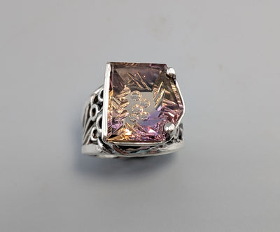 Fantasy Cut Ametrine, Sterling Silver Ring