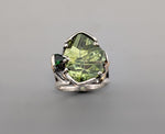 Bernd Munsteiner cut Tourmaline, Sterling Silver and 14kt Gold Ring