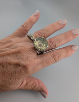Fantasy Cut Citrine, Sterling Silver Ring