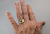 Bernd Munsteiner cut Bi-Color Tourmaline, 14/18kt gold ring with Diamonds