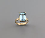 Aquamarine, 14kt Gold Ring