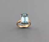 Aquamarine, 14kt Gold Ring