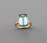 Aquamarine, 14kt Gold Ring