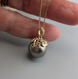 South Seas Pearl, 14kt Gold Octopus Pendant